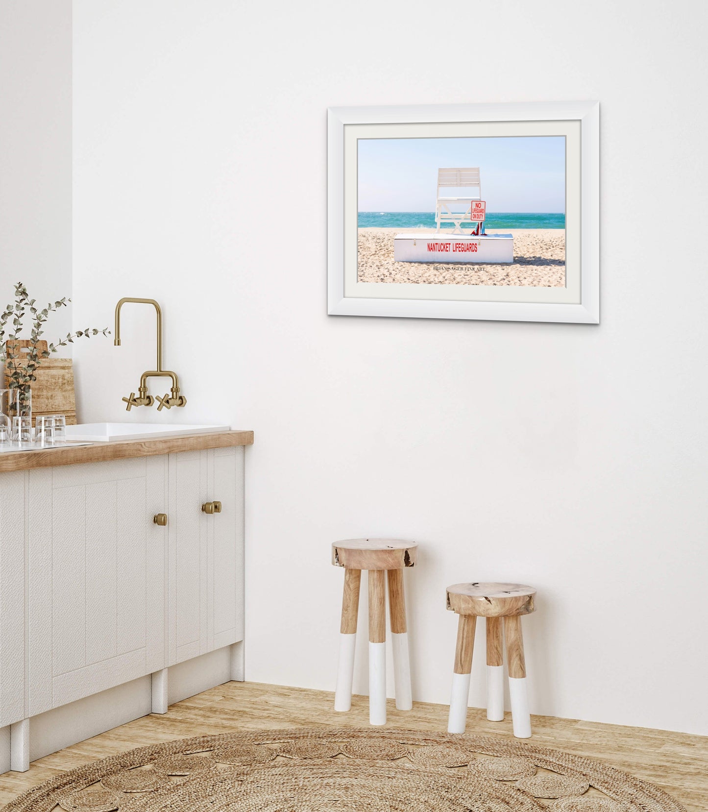 20x30" Framed Print: Lifeguard Stand, No. 7785 (Gallery Display)