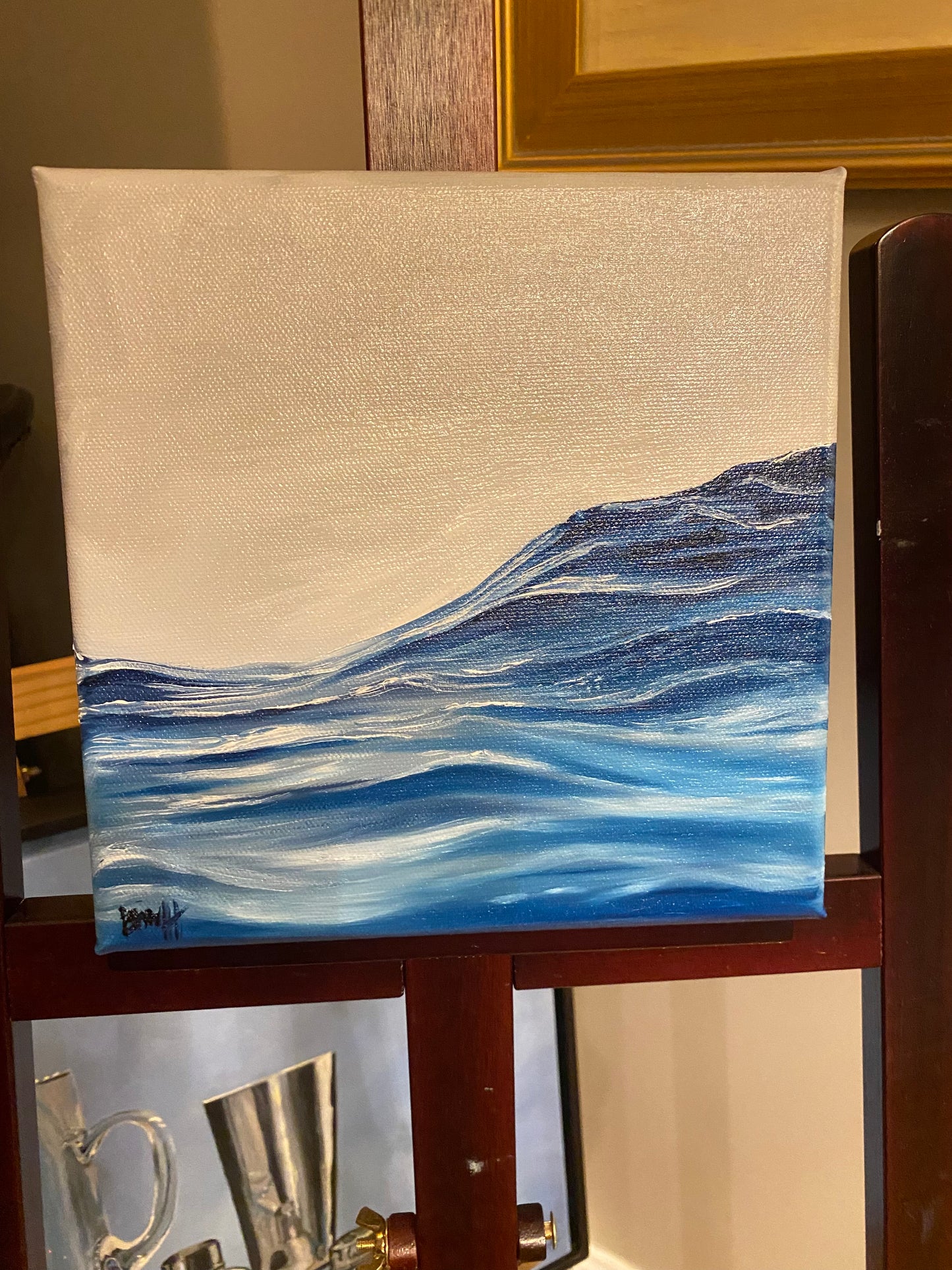 Rolling // Framed 8x8" Original Oil by Brenda Henriquez