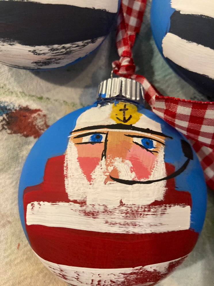 Sea Folk Painted Ornament