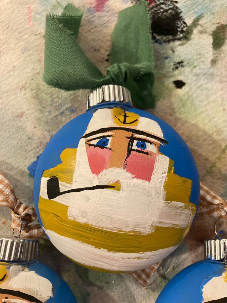 Sea Folk Painted Ornament