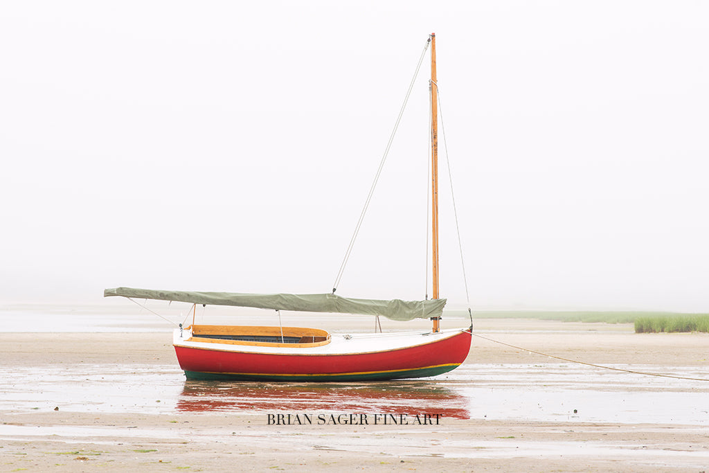 Red Row Boat no. 7690: Framed 20x30” Fine Art Photograph