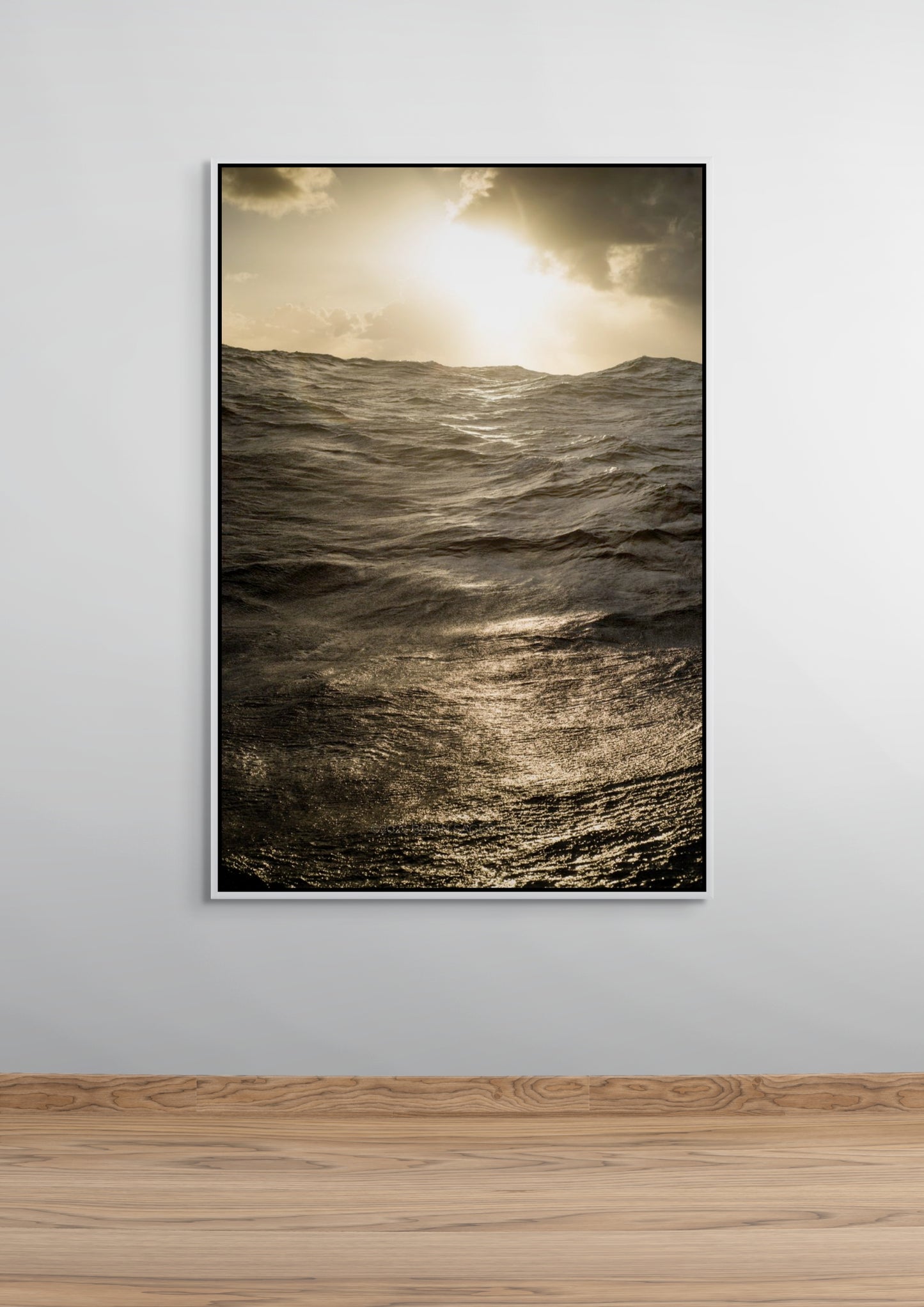 North Atlantic Cold Front: Framed 45x30" Satin Metal Print
