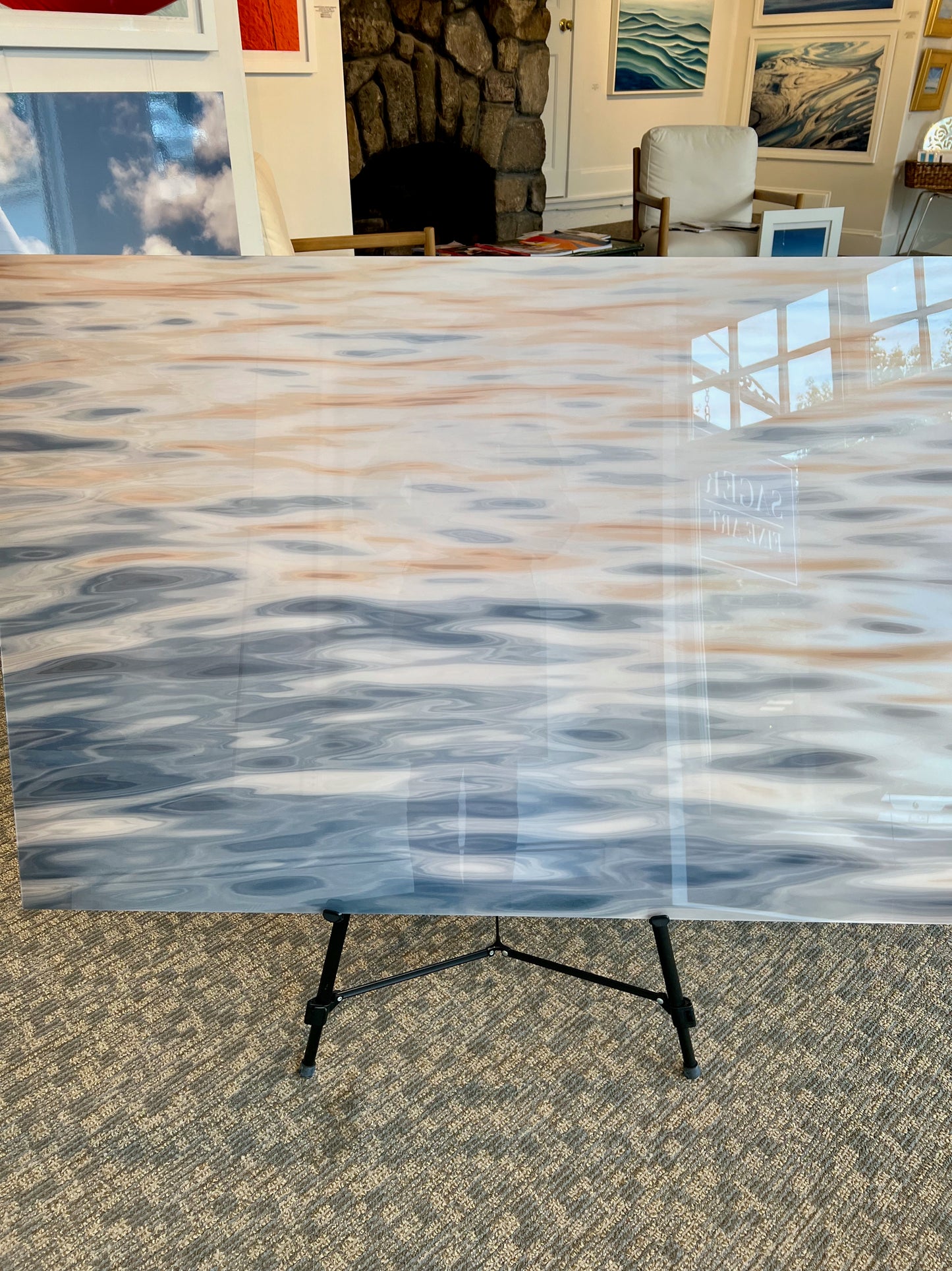 30x45" Print Under Acrylic: Steamship Abstract (Gallery Display)