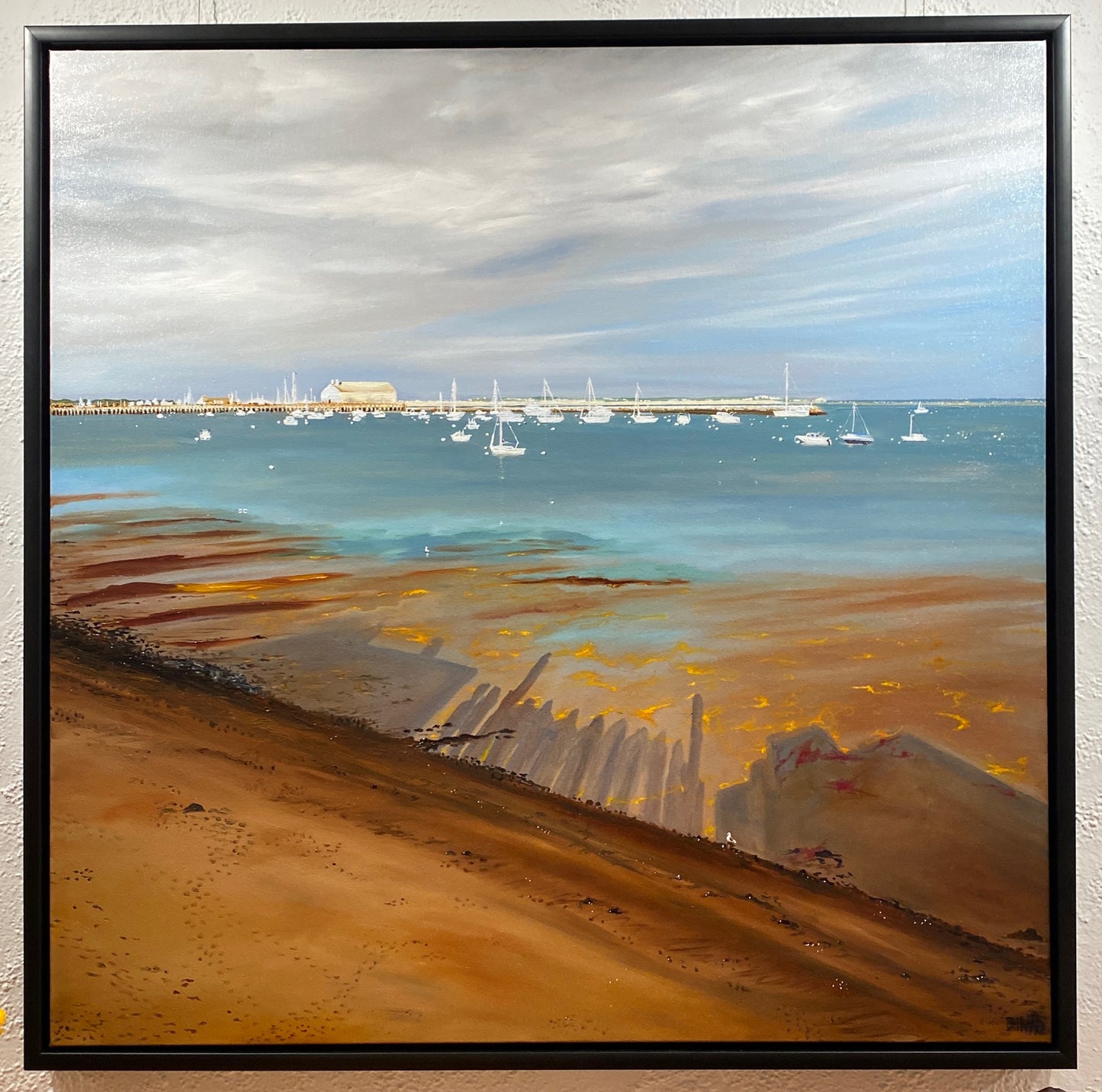 Long Shadows at PTown: Original Oil on Canvas