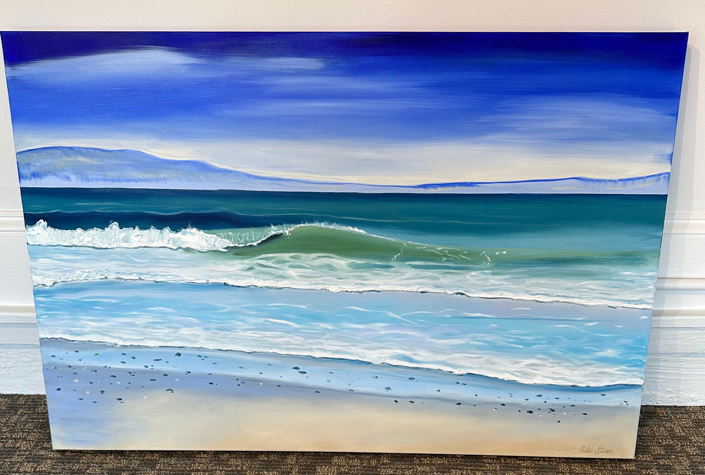 Nikki Storer "At the Beach" Original Oil Painting