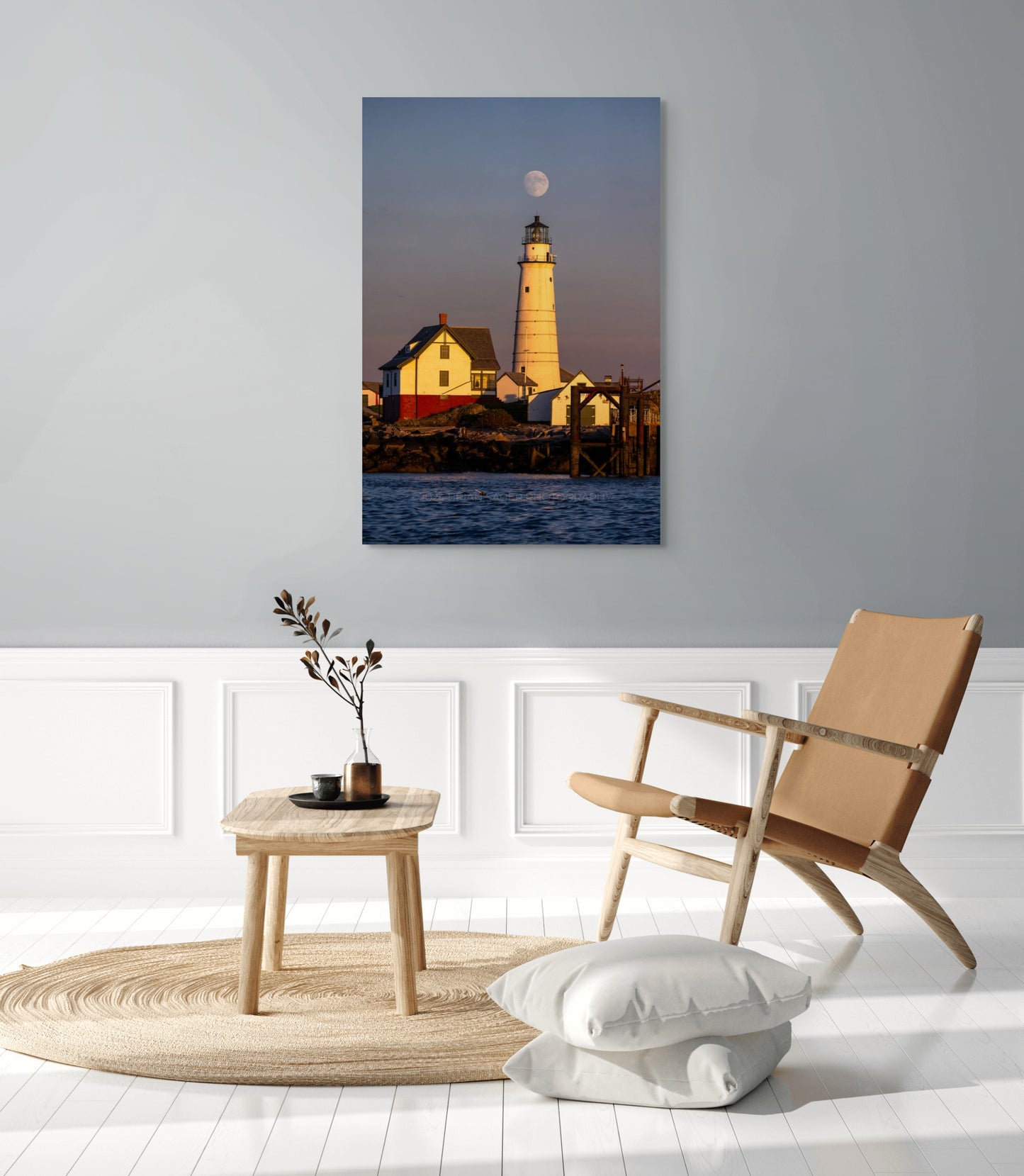 Boston Light: 18x12” Metal Print
