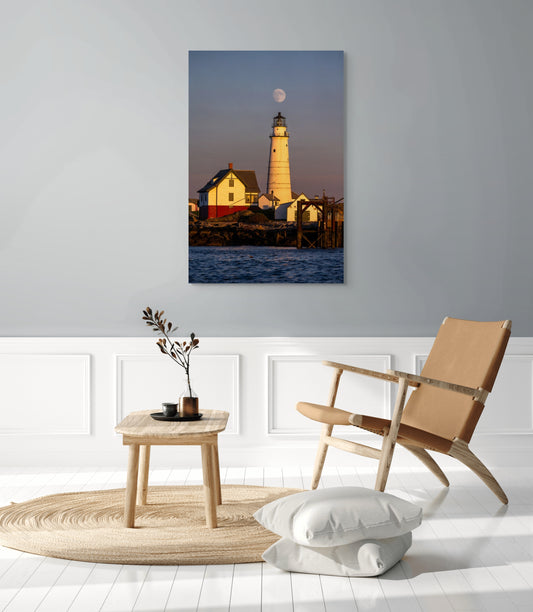 Boston Light: 18x12” Metal Print
