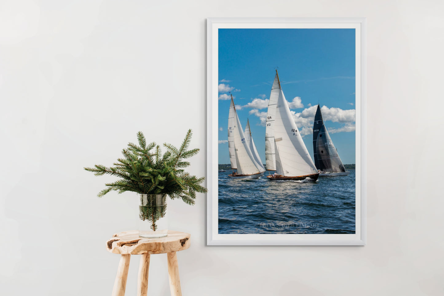 Newport Yacht Regatta, No. 4396: Framed 24x16" Fine Art Photograph